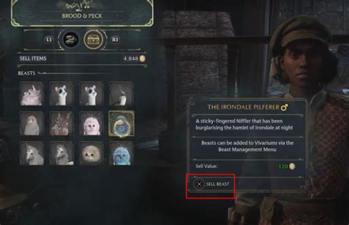 Is it bad to sell beasts in Hogwarts Legacy?